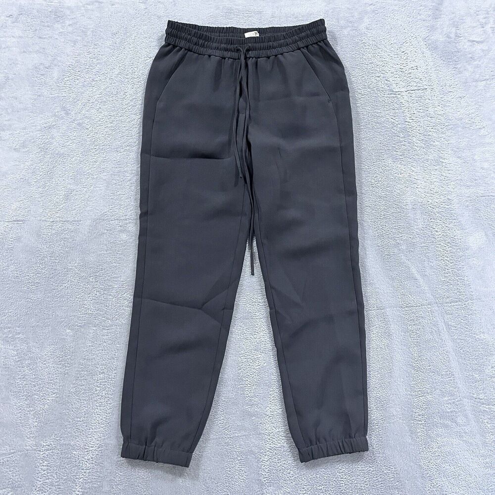 J.Crew Tapered Jogger Pants‎ Women's 2 Gray Drawstring Pockets Stretch Lounge
